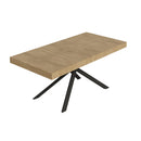  Tavolo Allungabile 180-440x90x74 cm Niket Quercia Natura Gambe Antracite