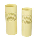 Set 2 Portaombrelli in Metallo ø24x24H60cm Frecce Crema