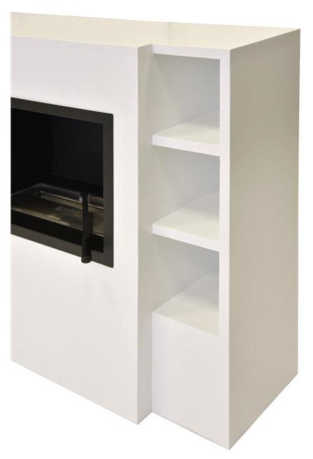 Camino a Bioetanolo da Pavimento 110x95 cm Menzi Trudi Bianco