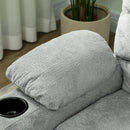 Poltrona Relax Elettrica 96x90x105 cm Reclinabile 150° con Poggiapiedi Seduta Ampia in Velluto Grigio      