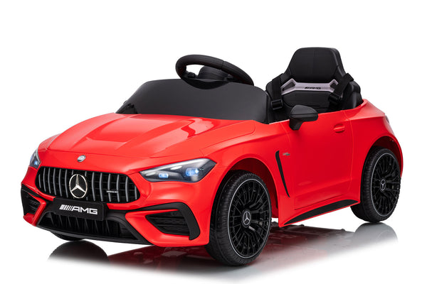 Macchina Elettrica per Bambini 12V Licenza Ufficiale Mercedes CLE53 Sedile in Pelle Rosso acquista