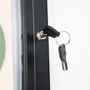 Bacheca con Apertura a Battente 51,5x48,7x2,3 cm in Alluminio con Led Nera