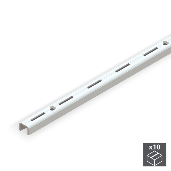 acquista Emuca Simple Rack Garderobenprofile Teilung 50 mm 1000 mm Weißer Stahl 10 Stück