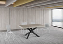 Tavolo Allungabile 160-264x90x77 cm Volantis Premium Cashmere Telaio Antracite 
