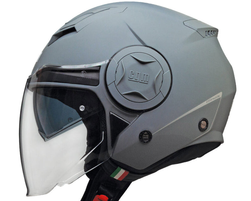 Casco Jet per Scooter Visiera Lunga CGM Illinois 129A Grigio Opaco Varie Misure