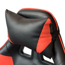 Sedia da Gaming Ergonomica 64x53x122-133 cm con Supporto Lombare e Poggiatesta in Similpelle Rossa