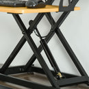 Supporto Monitor Pc da Scrivania 80x40x13,5-51 cm in Acciaio e Legno