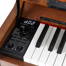 Pianoforte Elettrico 88 Tasti Pesati con Meccanica a Martelletto 3 Pedali 680 Timbri e 80 Demo Marrone      