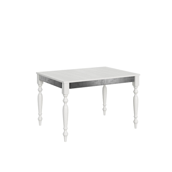 Tavolo Allungabile 120-224x90x80 cm Romagna Iron Bianco Frassino sconto
