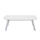 Set Salotto da Giardino Divano 2 Poltrone e Tavolino in Alluminio Riverside Bianco