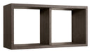 Mensola Rettangolare 2 Scomparti da Parete 70x30x23,7 cm in Fibra di Legno Morgana Maxi Rovere Scuro
