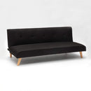 Divano Letto 178x82x70 cm in Tessuto Nero