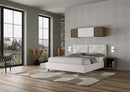 Letto Matrimoniale con Alzata Comoda Imbottito in Similpelle Appia Bianco Varie Misure