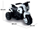 Moto Elettrica per Bambini 6V Motard Bianca
