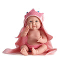 Bambola Bebè Neonato con Accappatoio Principessa 43cm JC Toys
