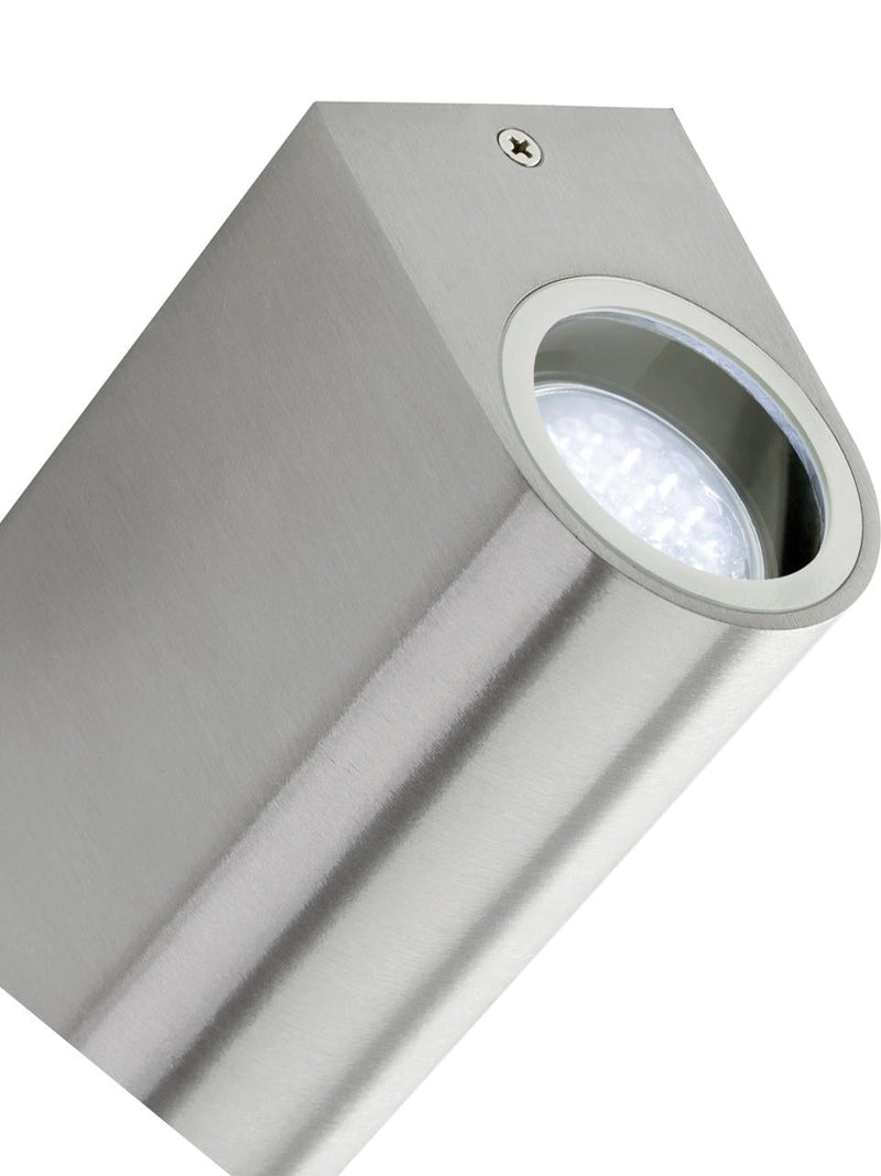 Applique da Esterno 2 Luci Gu10 in Alluminio Sovil Acciaio