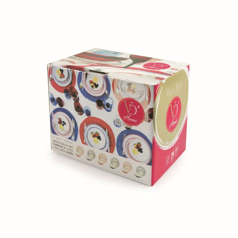 Servizio Piatti 18 Pezzi in Gres Villa d'Este Bagno 61