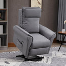Poltrona Alzapersona Elettrica Massaggiante 86x95x106 cm in Tessuto Grigio