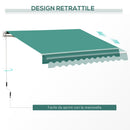 Tenda da Sole Avvolgibile a Parete 3x2.5m Verde Scuro 