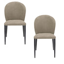 Set 2 sedie Imbottite 45x58x86,5 cm In Tessuto Enjoy Lux  Ghibli Tortora