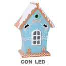 Casetta in Resina di marzapane con Led azzurro cm 17,5x10xh25,5