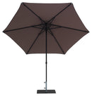 Ombrellone da Giardino Ø3 m Palo Ø38 mm in Alluminio Tessuto Dralon Acrilico Border Taupe