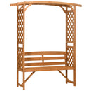 Panchina 2 Posti da Giardino 160x50x198 cm in Legno di Abete Marrone