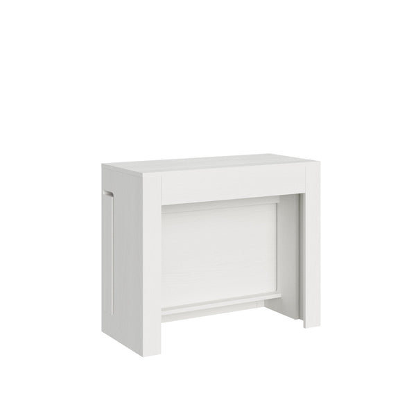 sconto Consolle Tavolo Allungabile 90-302x42x75 cm Evolve Bianco Frassino
