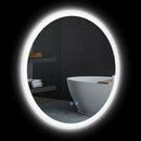 Specchio Bagno con Luci LED 3 Tonalità Ø60 cm Controllo Touch e Design Antiappannamento   
