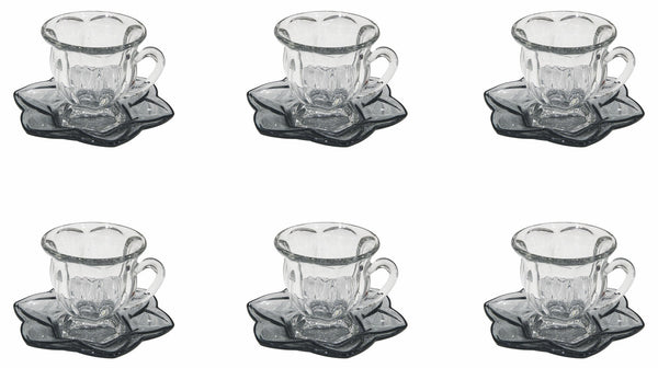 Set 6 Kaffeetassen Ø7x7 cm in Glas Villa d'Este Home Tivoli Glass Transparent prezzo