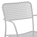 Set 4 sedie da Giardino con Braccioli 57x45/58x81,5h cm in Metallo Aura Grigio