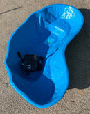 Kit Laghetto Artificiale + Pompa Filtro da Giardino 185x115x36 cm in Polietilene 270 Litri Azzurro