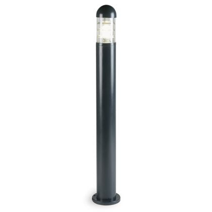 Hohe Pollerleuchte für Garten Farbe Grau für Outdoor Torch Line Livos sconto
