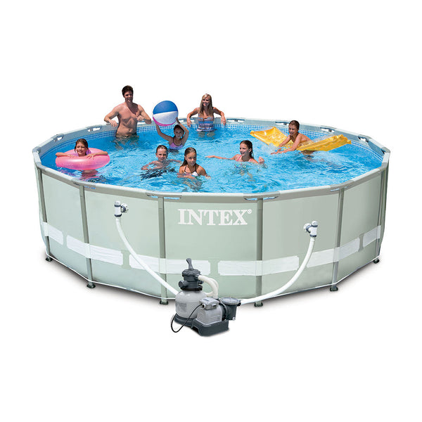 Runder oberirdischer Pool H122x488cm mit Leiterpumpe und Intex Ultra Frame Handtüchern online