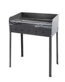 Barbecue a Carbone Stella-eco 70x40x90 cm Griglia Regolabile a 2 Altezze in Acciaio Nero  