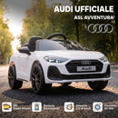 Macchina Elettrica per Bambini 12 V Audi A5L 101x55x43 cm con Telecomando e 2 Motori in PP Bianco      