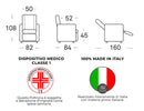 Poltrona Alzapersona Elettrica 2 Motori 82x108x84 cm Baila in Microfibra Dispositivo Medico 1 Viola