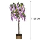 Glicine Artificiale ad Uso interno con Led Altezza 170 cm Viola