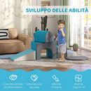 Set 7 Blocchi Multicolore Gioco per Bambini 12-36 Mesi da in PU e EPE Blu e Grigio      
