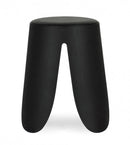 Set 4 Sgabelli  Ø37x47 cm in Similpelle Imogen Nero