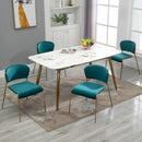 Set 4 Sedie in Metallo e Poliestere  Verde