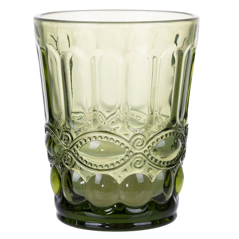 Set 6 Bicchieri Acqua Nobilis in Vetro VdE Tivoli 1996 Verde scuro