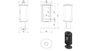 Stufa a Legna 5,5/10,5KW Piastrellata in Acciaio Flig Springfield Nera