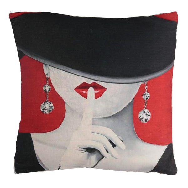 online Fodera per Cuscino Decorativo Quadrato 40x40 cm in Tessuto Rosso