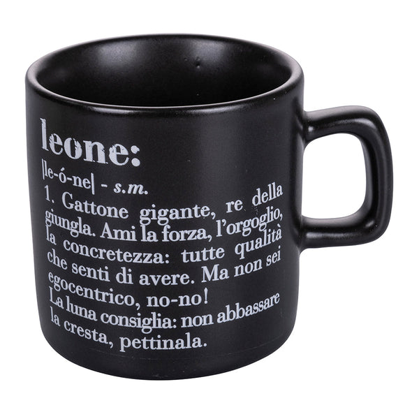acquista Zodiaco Kaffeetasse "Löwe" Ø6x6,5 cm in Bone China Villa D'este Home Tivoli Black
