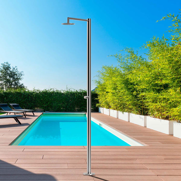 prezzo Doccia da Giardino ad Acqua Fredda in Acciaio Inox con Temporizzatore Sined Polifemo