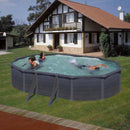 Piscina Ovale Fuori Terra 610x375xh132 cm in Acciaio e PVC Gre Granada