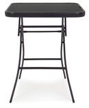 Tavolino da Giardino Pieghevole 60x60x70 cm in Acciaio Nero