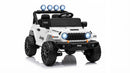 Macchina Elettrica per Bambini Licenza Jeep Wrangler Rubicon 12V con Sedili in Pelle e Telecomando Bianco 