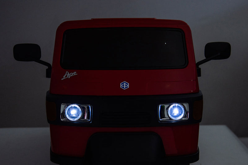 Macchina Elettrica per Bambini Licenza Piaggio Apecar 12V Rosso